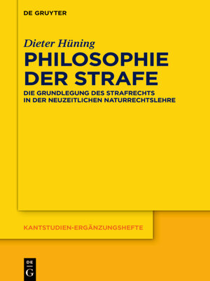 cover image of Philosophie der Strafe